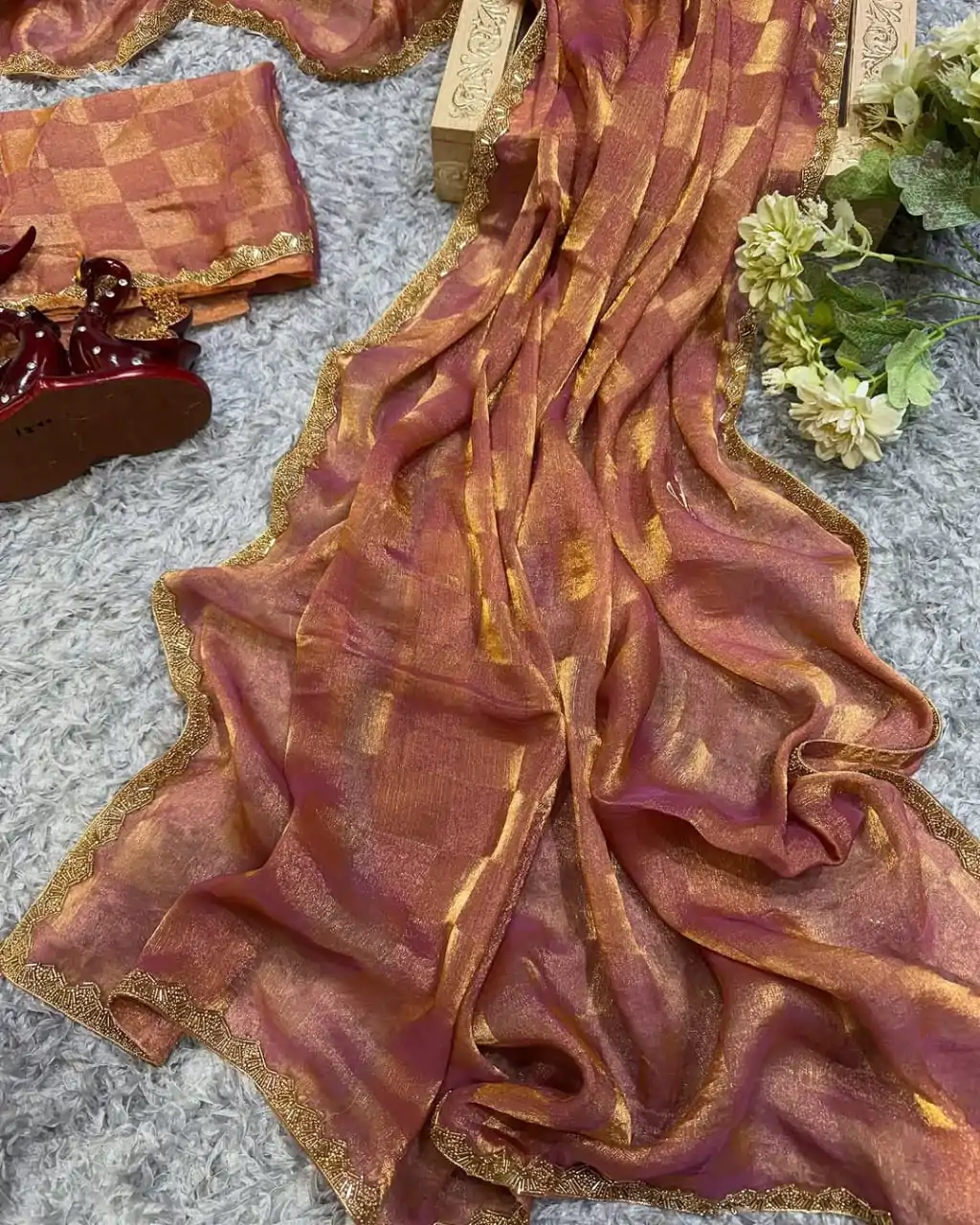 KF Arrival Peach Color Fendi Chiffon Pattern Hand Work Lace Saree Casual, Wedding, Festive, Events . Expected Delivery  4-6 Working Days @1999/- only                                                                                                                                             | Embroidered Sarees, Bollywood Sarees, Creative Sarees, Designer Sarees, Ethnic Saree, Modern Digital sarees, Party Wear Sarees, Sarees