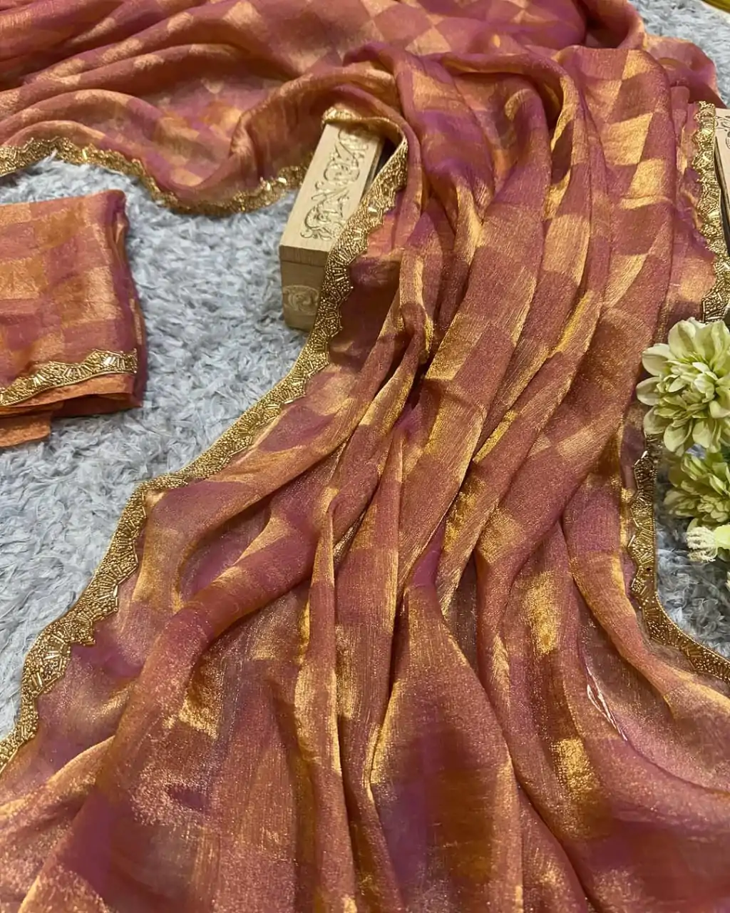 KF Arrival Peach Color Fendi Chiffon Pattern Hand Work Lace Saree Casual, Wedding, Festive, Events . Expected Delivery  4-6 Working Days @1999/- only                                                                                                                                             | Embroidered Sarees, Bollywood Sarees, Creative Sarees, Designer Sarees, Ethnic Saree, Modern Digital sarees, Party Wear Sarees, Sarees