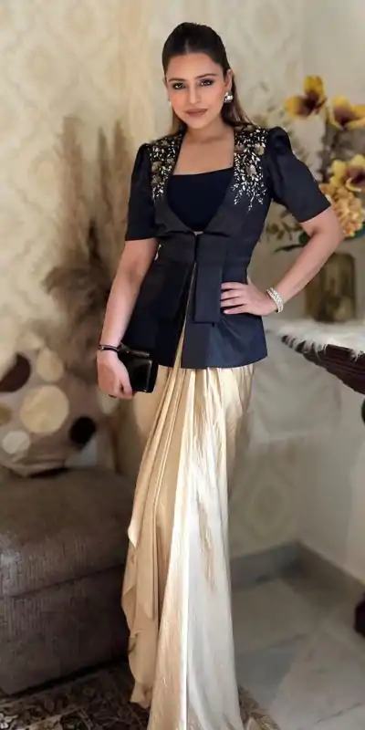  LG1899 Black & Cream Color French Crape With Sequence Embroidery Dhoti Suit Casual, Wedding, Party, Festive, Events Etc.4-6 Working Days@ 2049/-only | Casual Suits, Jump Suits, Creative suits, Designer Suits, Palazzo Suits, Party Wear Suits, Patiala Suits, Salwar suit, Straight Suits