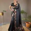 MS 482 Black Color Soft Litchi Silk Kubera Pattu Saree Casual, Wedding, Festive, Events . Expected Delivery  4-6 Working Days @1249/- only                                                                                                                                           | Embroidered Sarees, Bollywood Sarees, Creative Sarees, Designer Sarees, Ethnic Saree, Modern Digital sarees, Party Wear Sarees, Sarees