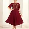 INLI Sensations Maroon Color Georgette Butti Embroidery Thread Work Gown , Wedding, Party, Festive, Events Etc. Expected Delivery 4-6 Working Days @1549/ | Bollywood Gowns, Creative Gowns, Designer Gowns, Embroidered Gowns, Gowns, Party Wear Gowns