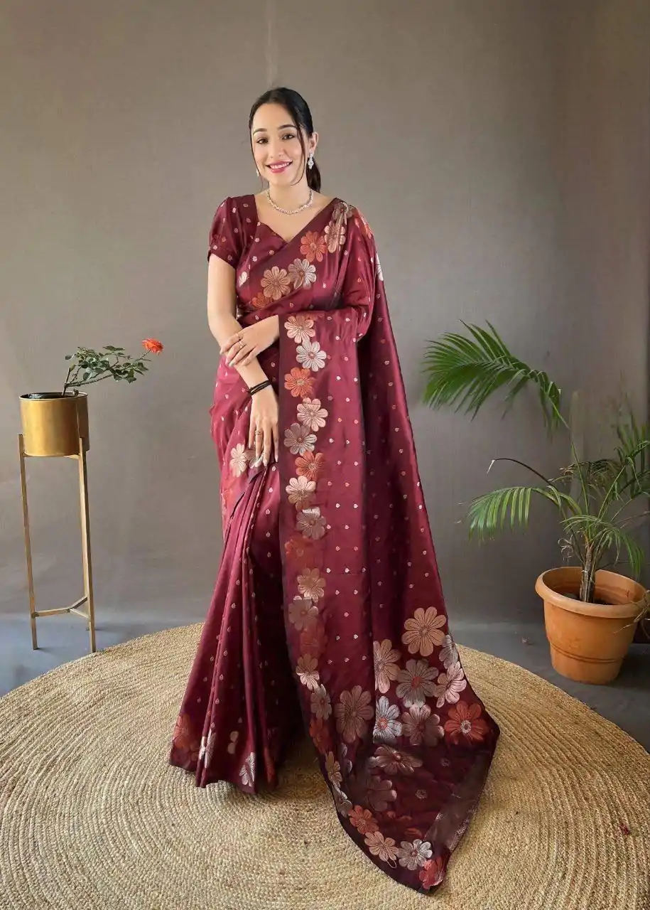 MS 482 Red Color Soft Litchi Silk Kubera Pattu Saree Casual, Wedding, Festive, Events . Expected Delivery  4-6 Working Days @1249/- only                                                                                                                                           | Embroidered Sarees, Bollywood Sarees, Creative Sarees, Designer Sarees, Ethnic Saree, Modern Digital sarees, Party Wear Sarees, Sarees