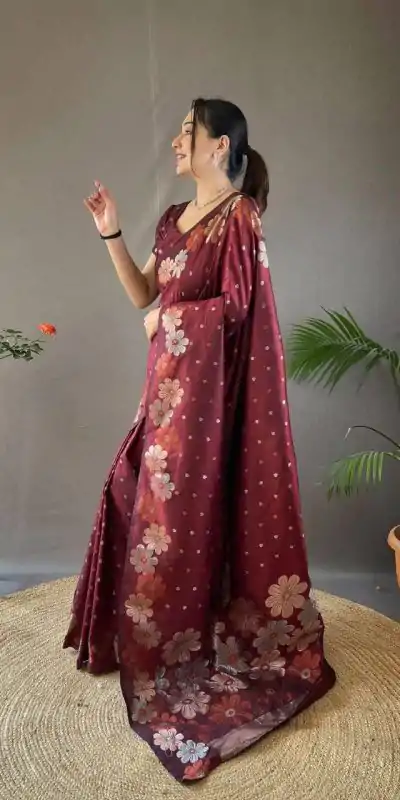 MS 482 Red Color Soft Litchi Silk Kubera Pattu Saree Casual, Wedding, Festive, Events . Expected Delivery  4-6 Working Days @1249/- only                                                                                                                                           | Embroidered Sarees, Bollywood Sarees, Creative Sarees, Designer Sarees, Ethnic Saree, Modern Digital sarees, Party Wear Sarees, Sarees
