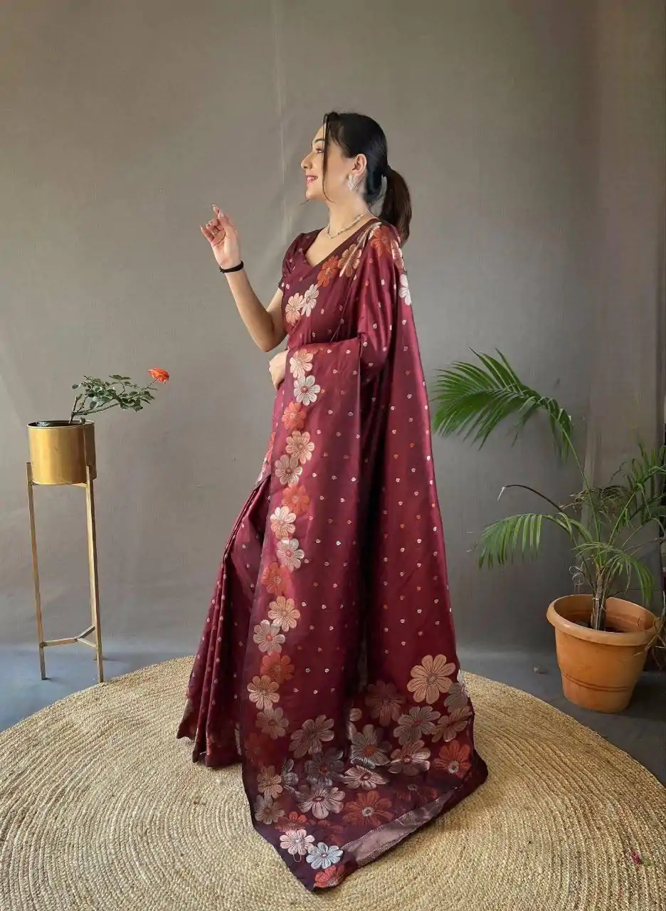 MS 482 Red Color Soft Litchi Silk Kubera Pattu Saree Casual, Wedding, Festive, Events . Expected Delivery  4-6 Working Days @1249/- only                                                                                                                                           | Embroidered Sarees, Bollywood Sarees, Creative Sarees, Designer Sarees, Ethnic Saree, Modern Digital sarees, Party Wear Sarees, Sarees