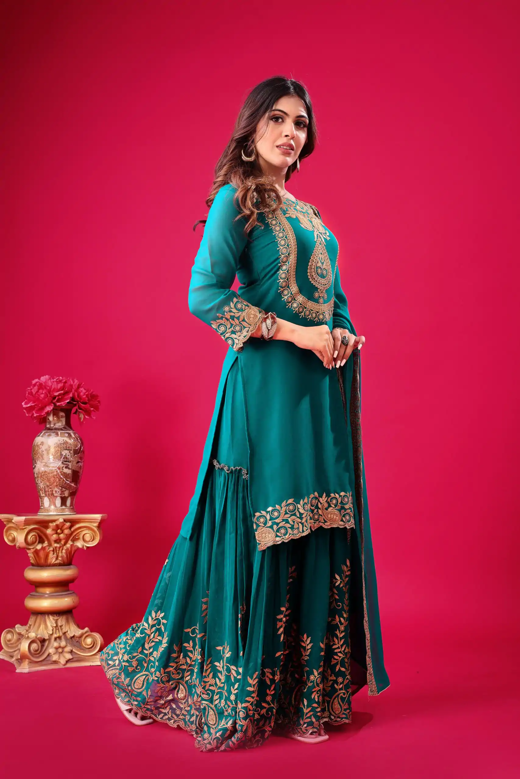 SRK 5242 Blue Faux Georgette Embroidery Sequence Work Salwar Suit  Casual, Wedding, Party, Festive, Events Etc.4-6 Working Days@ 2099/-only | Casual Suits, Jump Suits, Creative suits, Designer Suits, Palazzo Suits, Party Wear Suits, Patiala Suits, Salwar suit, Straight Suits