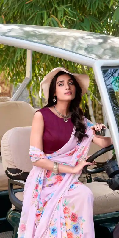 YNF 7041 Light Pink Color Weightless Marble Floral Printed Saree Casual, Wedding, Festive, Events . Expected Delivery  4-6 Working Days @1549/- only                                                                                                                                           | Embroidered Sarees, Bollywood Sarees, Creative Sarees, Designer Sarees, Ethnic Saree, Modern Digital sarees, Party Wear Sarees, Sarees