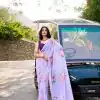 YNF 7041 Light Purple Color Weightless Marble Floral Printed Saree Casual, Wedding, Festive, Events . Expected Delivery  4-6 Working Days @1549/- only                                                                                                                                           | Embroidered Sarees, Bollywood Sarees, Creative Sarees, Designer Sarees, Ethnic Saree, Modern Digital sarees, Party Wear Sarees, Sarees