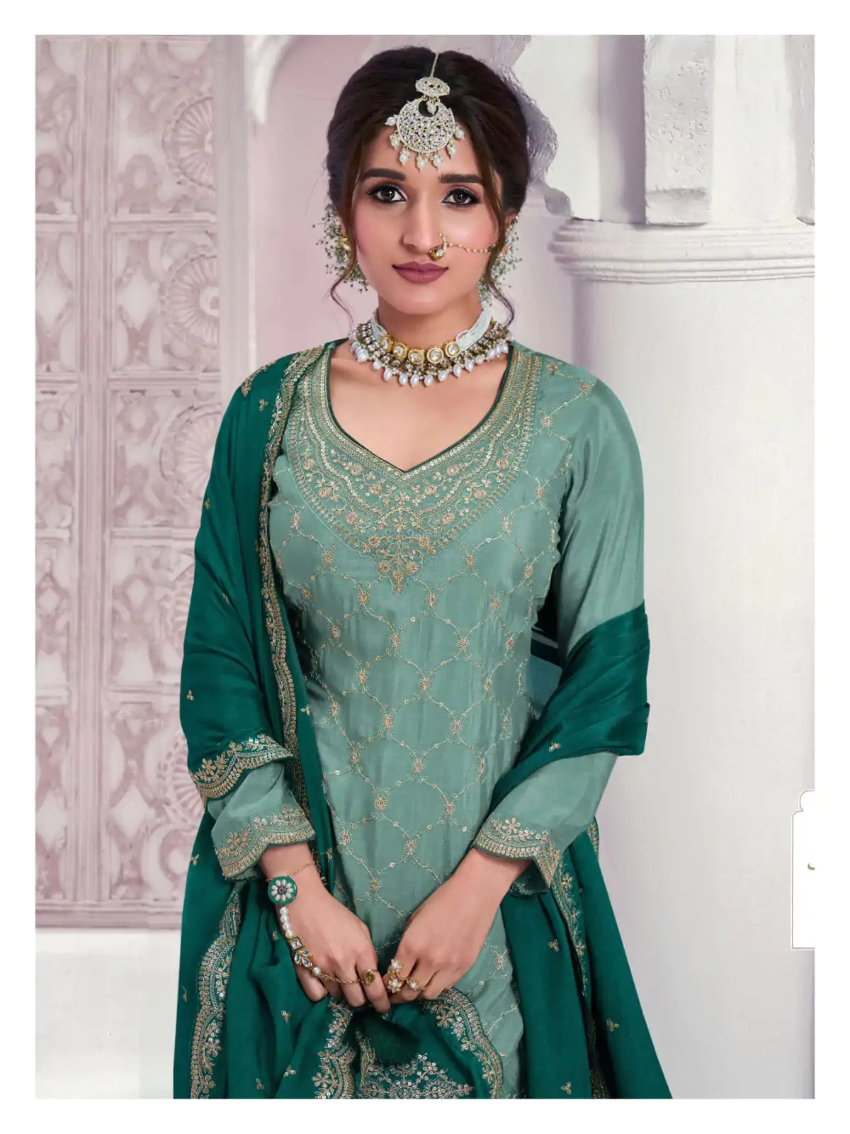FC 69541 Rama Color Chinon Multi Coding Work Salwar Suit Casual, Wedding, Party, Festive, Events Etc.4-6 Working Days@ 2749/-only | Casual Suits, Jump Suits, Creative suits, Designer Suits, Palazzo Suits, Party Wear Suits, Patiala Suits, Salwar suit, Straight Suits