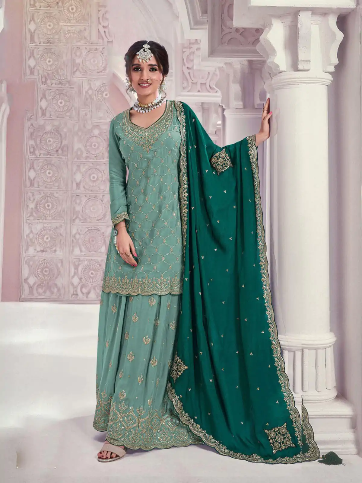 FC 69541 Rama Color Chinon Multi Coding Work Salwar Suit Casual, Wedding, Party, Festive, Events Etc.4-6 Working Days@ 2749/-only | Casual Suits, Jump Suits, Creative suits, Designer Suits, Palazzo Suits, Party Wear Suits, Patiala Suits, Salwar suit, Straight Suits