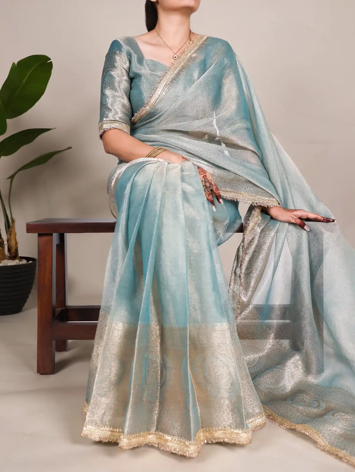 YNF 7114 Blue Color Tissue Shimmer Zari Weaving Work Saree Casual, Wedding, Festive, Events . Expected Delivery  4-6 Working Days @1699/- only                                                                                                                   | Embroidered Sarees, Bollywood Sarees, Creative Sarees, Designer Sarees, Ethnic Saree, Modern Digital sarees, Party Wear Sarees, Sarees