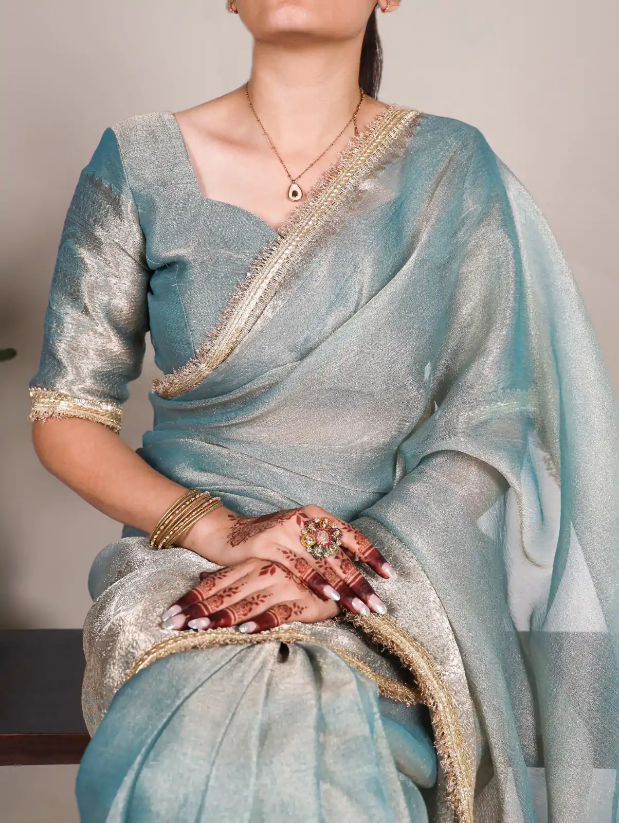 YNF 7114 Blue Color Tissue Shimmer Zari Weaving Work Saree Casual, Wedding, Festive, Events . Expected Delivery  4-6 Working Days @1699/- only                                                                                                                   | Embroidered Sarees, Bollywood Sarees, Creative Sarees, Designer Sarees, Ethnic Saree, Modern Digital sarees, Party Wear Sarees, Sarees