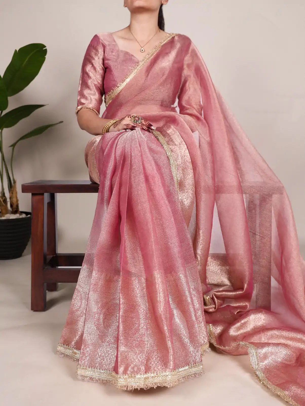 YNF 7114 Pink Color Tissue Shimmer Zari Weaving Work Saree Casual, Wedding, Festive, Events . Expected Delivery  4-6 Working Days @1699/- only                                                                                                                   | Embroidered Sarees, Bollywood Sarees, Creative Sarees, Designer Sarees, Ethnic Saree, Modern Digital sarees, Party Wear Sarees, Sarees