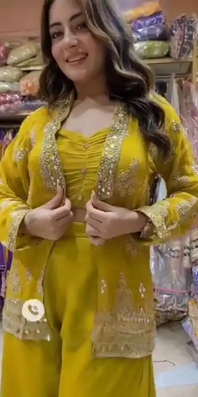LG 1936 Yellow Color Georgette Sequence Work Salwar Suit Casual, Wedding, Festive, Events . Expected Delivery  4-6 Working Days @1999/- only      | Casual Suits, Jump Suits, Creative suits, Designer Suits, Palazzo Suits, Party Wear Suits, Patiala Suits, Salwar suit, Straight Suits