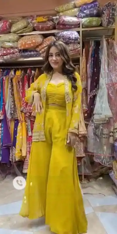 LG 1936 Yellow Color Georgette Sequence Work Salwar Suit Casual, Wedding, Festive, Events . Expected Delivery  4-6 Working Days @1999/- only      | Casual Suits, Jump Suits, Creative suits, Designer Suits, Palazzo Suits, Party Wear Suits, Patiala Suits, Salwar suit, Straight Suits