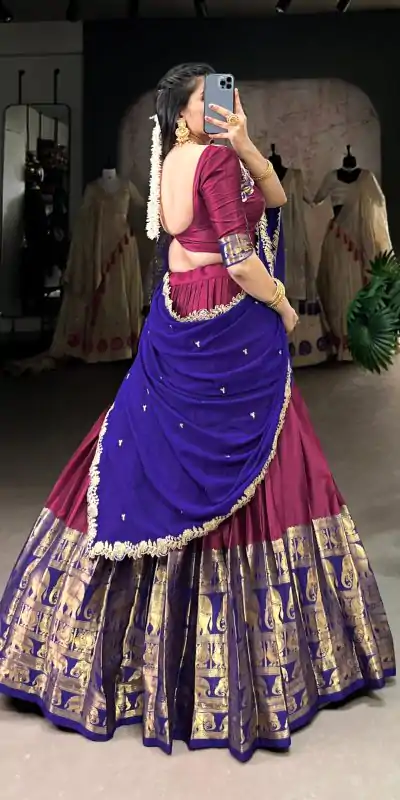 LNB 2032 Pink Color Narayan Pattu Zari Weaving Work Lehenga Choli Casual, Wedding, Party, Festive, Events Etc.4-6 Working Days@ 1999/-only | Creative Lehenga, Bollywood Lehenga, Designer Lehenga, Embroidered Lehenga, Lehenga, Party Wear Lehenga