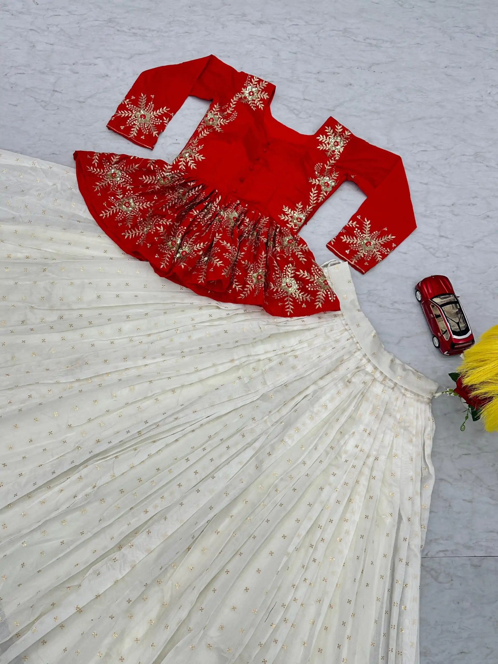 PC 496 White Red Color Chinon Thread Sequence Lehenga Choli Casual, Wedding, Festive, Events . Expected Delivery  4-6 Working Days @2049/- only                                                                                                                                             | Creative Lehenga, Bollywood Lehenga, Designer Lehenga, Embroidered Lehenga, Lehenga, Party Wear Lehenga