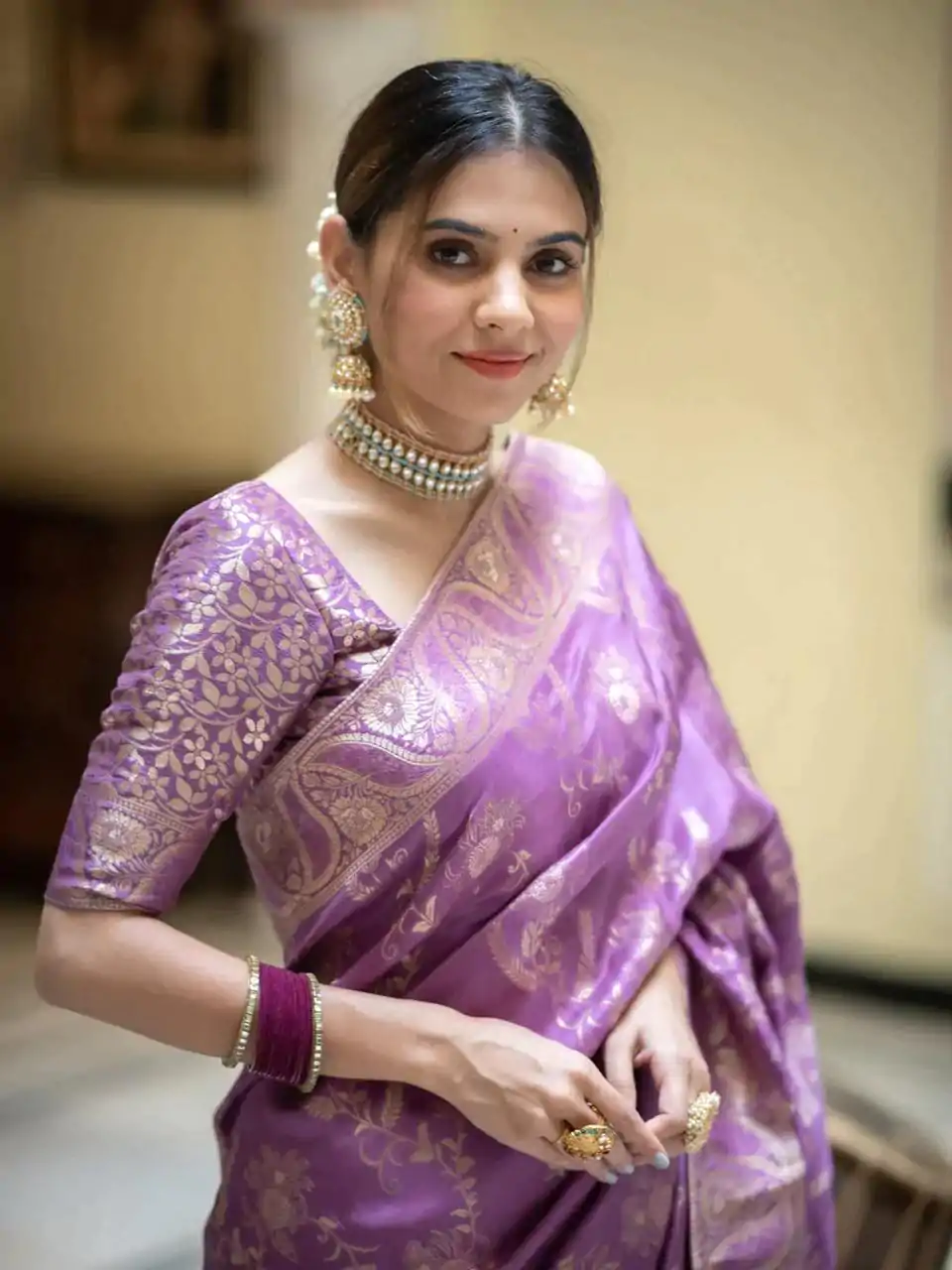 MB 494 Purple Color Soft Litchi Silk All Over Weaving Saree Casual, Wedding, Festive, Events . Expected Delivery  4-6 Working Days @1199/- only                                                                                                                                             | Embroidered Sarees, Bollywood Sarees, Creative Sarees, Designer Sarees, Ethnic Saree, Modern Digital sarees, Party Wear Sarees, Sarees