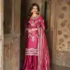 Classic Rani Pink Color Chinnon Silk Sequence Work Salwar Suit