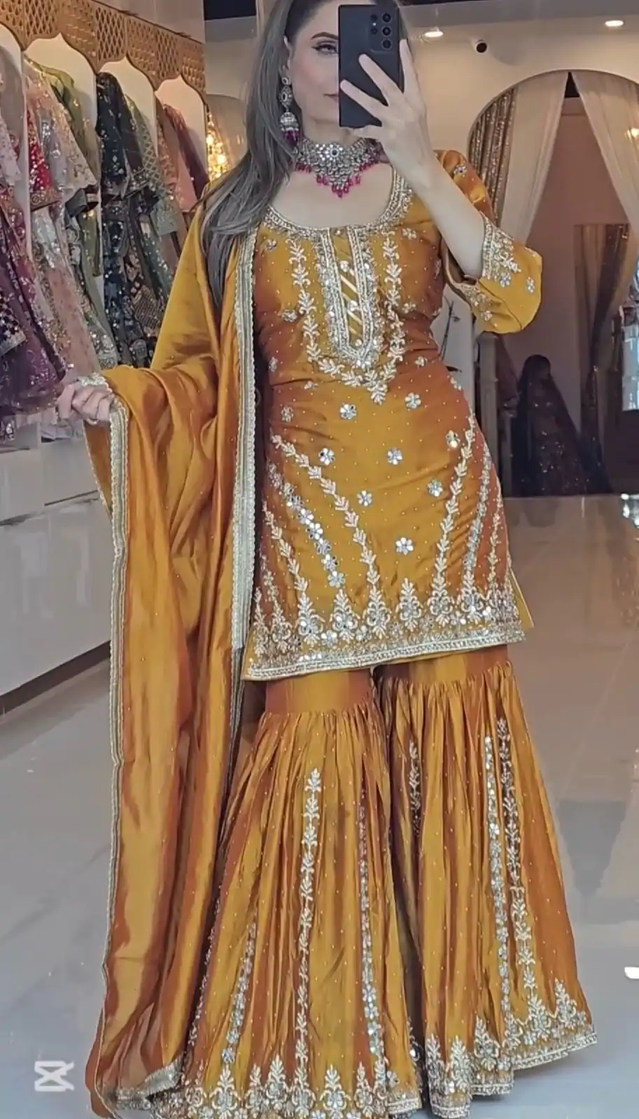 SRK 5248 Yellow Color Foix Georgette Beads With Sequence Salwar Suit Casual, Wedding, Party, Festive, Events Etc.4-6 Working Days@ 2149/-only | Casual Suits, Jump Suits, Creative suits, Designer Suits, Palazzo Suits, Party Wear Suits, Patiala Suits, Salwar suit, Straight Suits