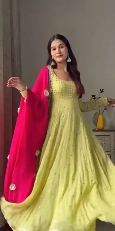 RTC 5851 Pista Color Foix Georgette Thread With Sequence Salwar Suit Casual, Wedding, Festive, Events . Expected Delivery  4-6 Working Days @2049/- only      | Casual Suits, Jump Suits, Creative suits, Designer Suits, Palazzo Suits, Party Wear Suits, Patiala Suits, Salwar suit, Straight Suits