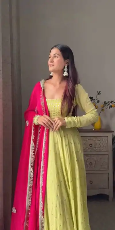 RTC 5851 Pista Color Foix Georgette Thread With Sequence Salwar Suit Casual, Wedding, Festive, Events . Expected Delivery  4-6 Working Days @2049/- only      | Casual Suits, Jump Suits, Creative suits, Designer Suits, Palazzo Suits, Party Wear Suits, Patiala Suits, Salwar suit, Straight Suits