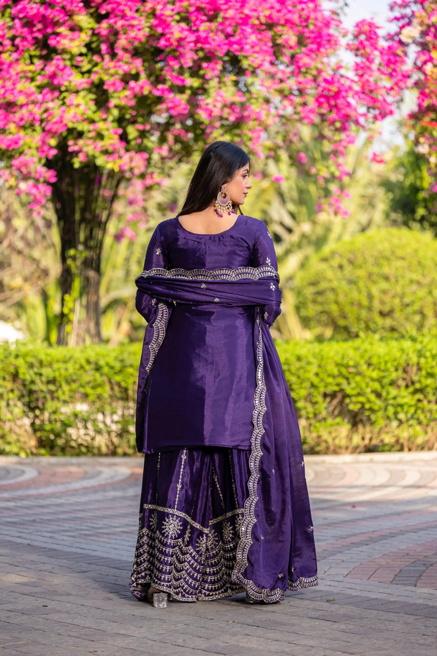 Ram 098 Royal Purple Color Chinon Thread Sequence Work Salwar Suit Casual, Wedding, Festive, Events . Expected Delivery  4-6 Working Days @2349/- only      | Casual Suits, Jump Suits, Creative suits, Designer Suits, Palazzo Suits, Party Wear Suits, Patiala Suits, Salwar suit, Straight Suits