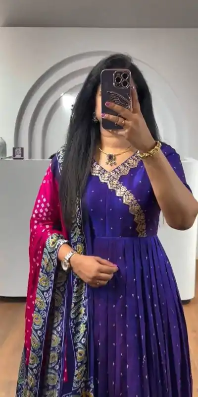 PC 407 Royal Blue Color Chinon Thread Sequence Work Gown Casual, Wedding, Party, Festive, Events Etc. Expected Delivery 4-6 Working Days @2049/- | Bollywood Gowns, Creative Gowns, Designer Gowns, Embroidered Gowns, Gowns, Party Wear Gowns