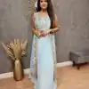 LG 1929 Light Blue Color Georgette With Embroidery Lehenga Choli Wedding, Party, Festival, Events Etc. Delivery 4-6 Working Days @1999/- | Creative Lehenga, Bollywood Lehenga, Designer Lehenga, Embroidered Lehenga, Lehenga, Party Wear Lehenga