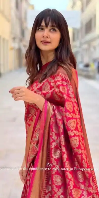 KP 4093 Red Color Soft Litchi Silk Jacquard Work Saree Casual, Wedding, Festive, Events . Expected Delivery  4-6 Working Days @1399/- only                                                                                                                                             | Embroidered Sarees, Bollywood Sarees, Creative Sarees, Designer Sarees, Ethnic Saree, Modern Digital sarees, Party Wear Sarees, Sarees