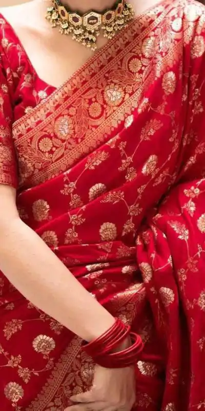 MS 483 Red Color Soft Litchi Silk Kubera Pattu Saree Casual, Wedding, Festive, Events . Expected Delivery  4-6 Working Days @1199/- only                                                                                                                                             | Embroidered Sarees, Bollywood Sarees, Creative Sarees, Designer Sarees, Ethnic Saree, Modern Digital sarees, Party Wear Sarees, Sarees