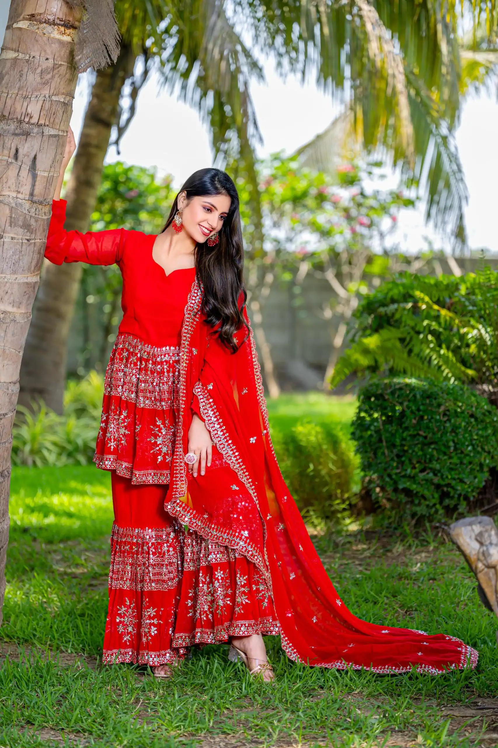 Ram 094 Red Color Georgette 7mm Sequence Work Salwar Suit Casual, Wedding, Festive, Events . Expected Delivery  4-6 Working Days @2349/- only      | Casual Suits, Jump Suits, Creative suits, Designer Suits, Palazzo Suits, Party Wear Suits, Patiala Suits, Salwar suit, Straight Suits