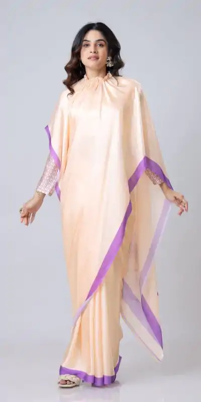 ST 1102B Light Peach Color Japan Satin Digital Print Work Saree Casual, Wedding, Festive, Events . Expected Delivery  4-6 Working Days @1849/- only      | Embroidered Sarees, Bollywood Sarees, Creative Sarees, Designer Sarees, Ethnic Saree, Modern Digital sarees, Party Wear Sarees, Sarees