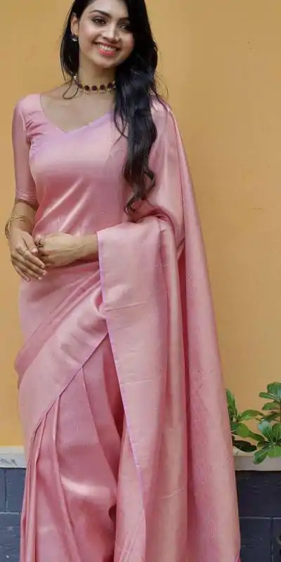 KP 4074 Pink  Color Lichi Silk Jacquard Work On All Over Saree Casual, Wedding, Festive, Events . Expected Delivery  4-6 Working Days @1399/- only                                                                                                                                           | Embroidered Sarees, Bollywood Sarees, Creative Sarees, Designer Sarees, Ethnic Saree, Modern Digital sarees, Party Wear Sarees, Sarees