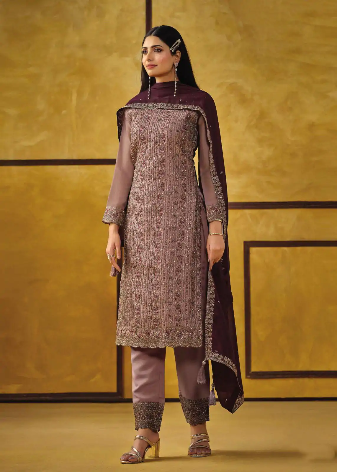 FC 5421 Pink Color Rangoli Coding Sequence Work Salwar Suit Casual, Wedding, Party, Festive, Events Etc.4-6 Working Days@ 2749/-only | Casual Suits, Jump Suits, Creative suits, Designer Suits, Palazzo Suits, Party Wear Suits, Patiala Suits, Salwar suit, Straight Suits