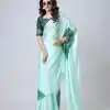 ST 1102B Sea Green Color Japan Satin Digital Print Work Saree Casual, Wedding, Festive, Events . Expected Delivery  4-6 Working Days @1849/- only      | Embroidered Sarees, Bollywood Sarees, Creative Sarees, Designer Sarees, Ethnic Saree, Modern Digital sarees, Party Wear Sarees, Sarees