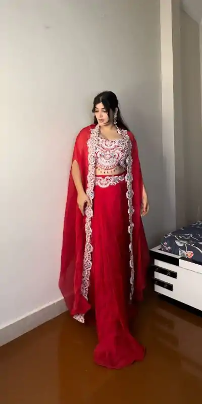 BE 338 Red Color Georgette Sequence Diamond Work Dhoti Suit Casual, Wedding, Festive, Events . Expected Delivery  4-6 Working Days @1999/- only      | Casual Suits, Jump Suits, Creative suits, Designer Suits, Palazzo Suits, Party Wear Suits, Patiala Suits, Salwar suit, Straight Suits
