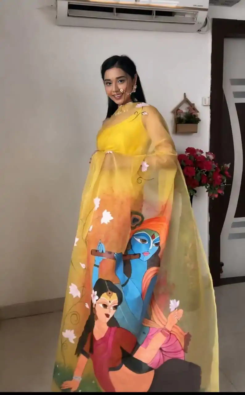 SC 237 Yellow Color Soft Organza Silk Ready To Wear Saree Casual, Wedding, Festive, Events . Expected Delivery  4-6 Working Days @1549/- only                                                                                                                                             | Embroidered Sarees, Bollywood Sarees, Creative Sarees, Designer Sarees, Ethnic Saree, Modern Digital sarees, Party Wear Sarees, Sarees