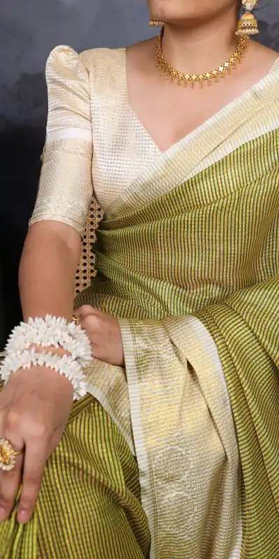 YNF 7403 Green Color Jacquard Chex Zari Weaving Work Saree Casual, Wedding, Festive, Events . Expected Delivery  4-6 Working Days @1499/- only                                                                                                                                             | Embroidered Sarees, Bollywood Sarees, Creative Sarees, Designer Sarees, Ethnic Saree, Modern Digital sarees, Party Wear Sarees, Sarees