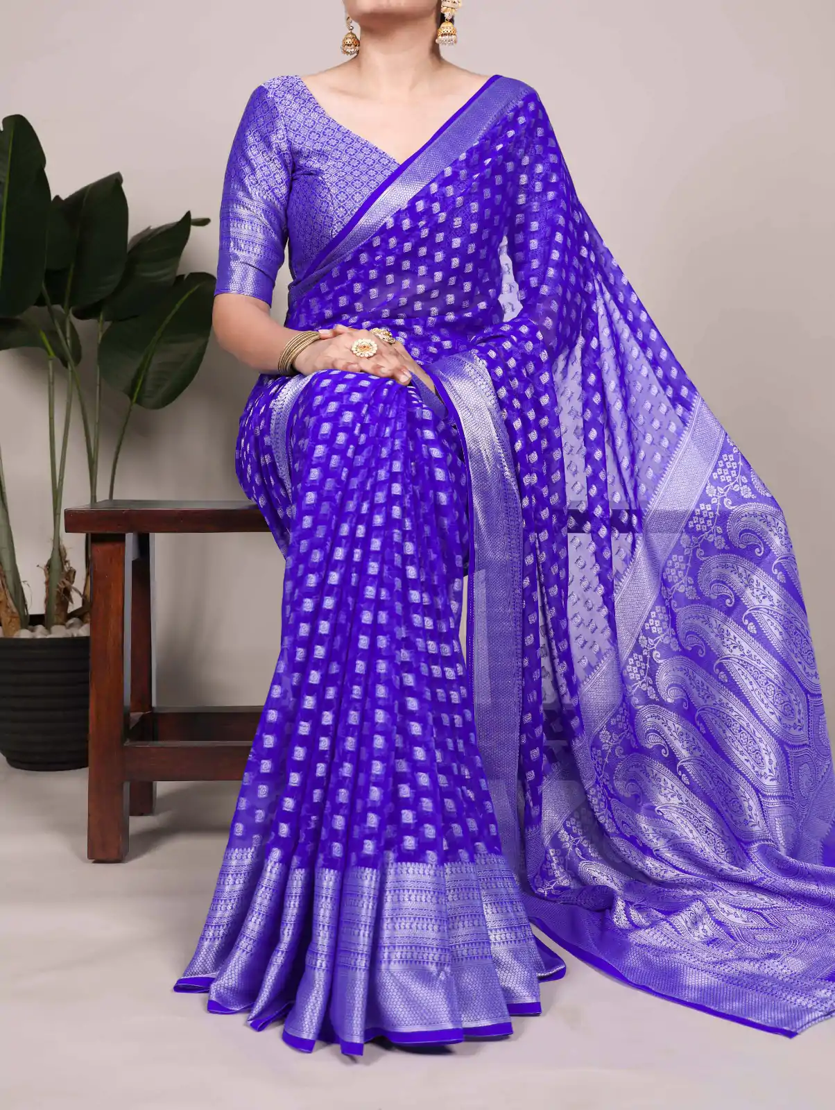 YNF 7901 Royal Blue Color Nylon Georgette Zari Weaving Work Saree Casual, Wedding, Festive, Events . Expected Delivery  4-6 Working Days @1599/- only                                                                                                                                           | Embroidered Sarees, Bollywood Sarees, Creative Sarees, Designer Sarees, Ethnic Saree, Modern Digital sarees, Party Wear Sarees, Sarees