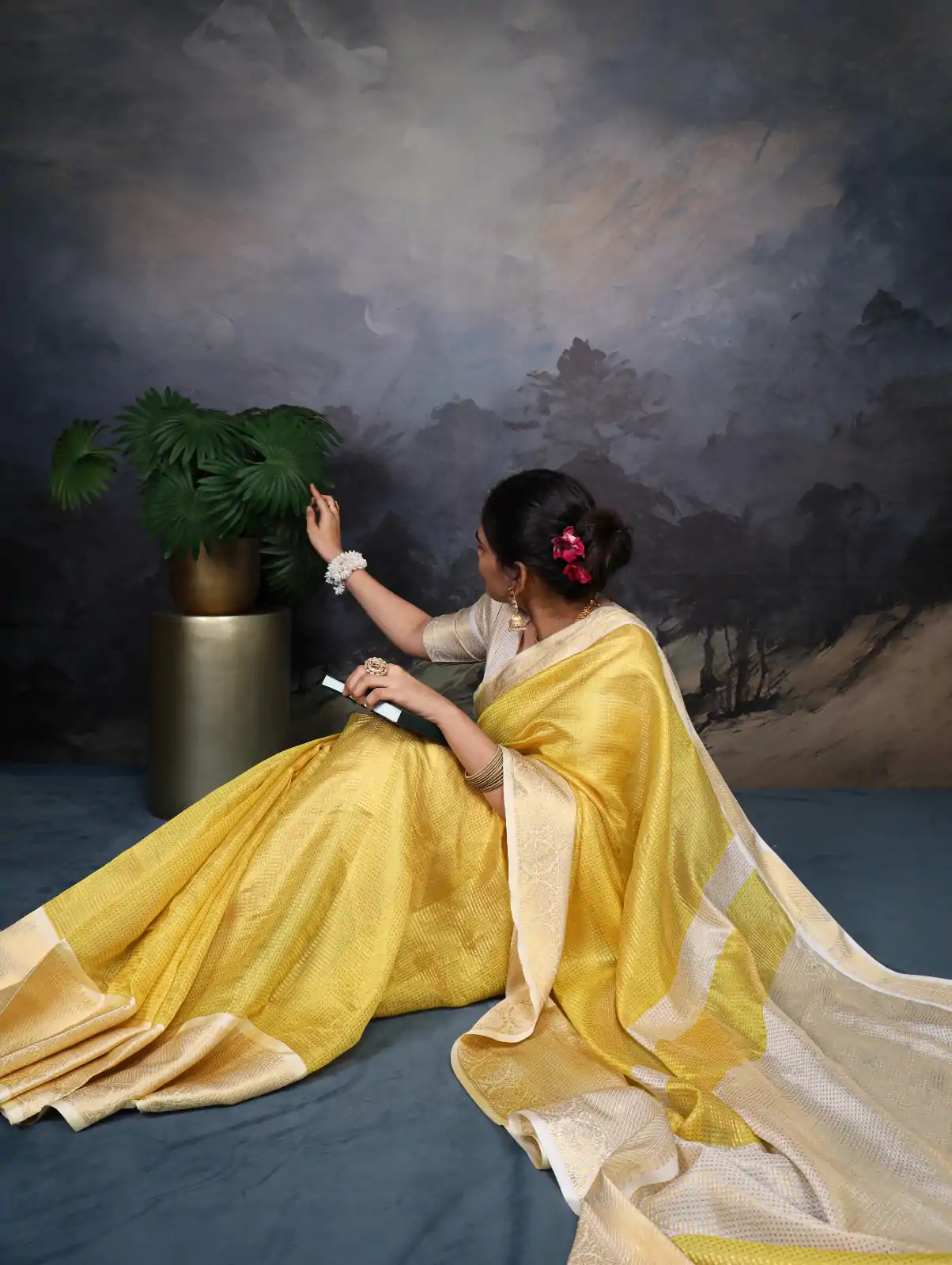 YNF 7403 Yellow Color Jacquard Chex Zari Weaving Work Saree Casual, Wedding, Festive, Events . Expected Delivery  4-6 Working Days @1499/- only                                                                                                                                             | Embroidered Sarees, Bollywood Sarees, Creative Sarees, Designer Sarees, Ethnic Saree, Modern Digital sarees, Party Wear Sarees, Sarees