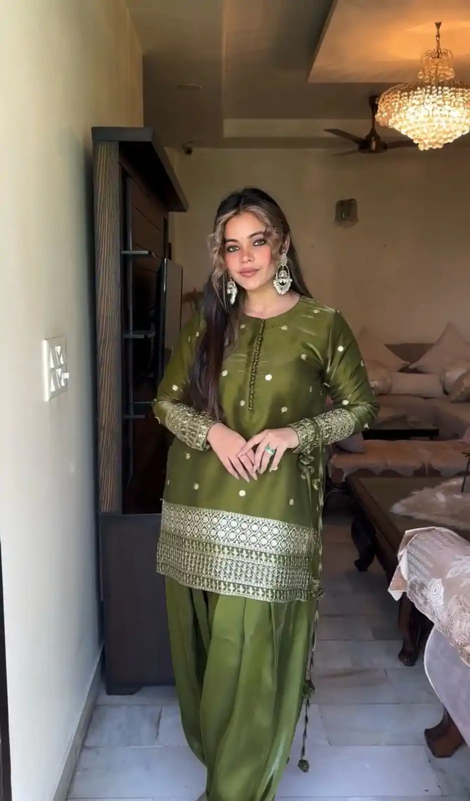 KD 1503 Green Color Japan Satin Silk Sequence Work Salwar Suit Casual, Wedding, Festive, Events . Expected Delivery  4-6 Working Days @1899/- only      | Casual Suits, Jump Suits, Creative suits, Designer Suits, Palazzo Suits, Party Wear Suits, Patiala Suits, Salwar suit, Straight Suits