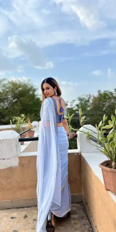 JR 572 Light Purple Color Georgette Embroidery Work Lace Saree Casual, Wedding, Festive, Events . Expected Delivery  4-6 Working Days @1549/- only                                                                                                                                             | Embroidered Sarees, Bollywood Sarees, Creative Sarees, Designer Sarees, Ethnic Saree, Modern Digital sarees, Party Wear Sarees, Sarees