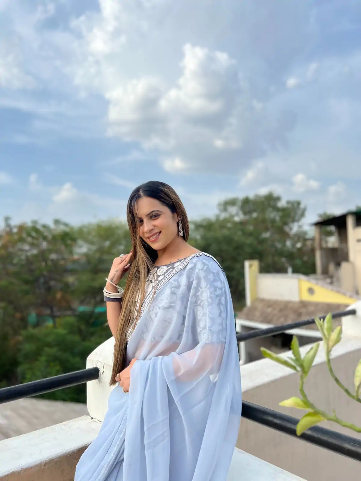 JR 572 Light Purple Color Georgette Embroidery Work Lace Saree Casual, Wedding, Festive, Events . Expected Delivery  4-6 Working Days @1549/- only                                                                                                                                             | Embroidered Sarees, Bollywood Sarees, Creative Sarees, Designer Sarees, Ethnic Saree, Modern Digital sarees, Party Wear Sarees, Sarees