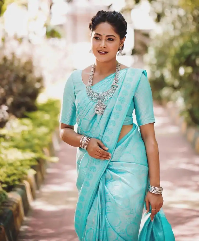  KP 3012 Sky Blue Color Soft Lichi Silk Jacquard Work On All Over Saree Casual, Wedding, Festive, Events . Expected Delivery  4-6 Working Days @1349/- only                                                                                                                                             | Embroidered Sarees, Bollywood Sarees, Creative Sarees, Designer Sarees, Ethnic Saree, Modern Digital sarees, Party Wear Sarees, Sarees