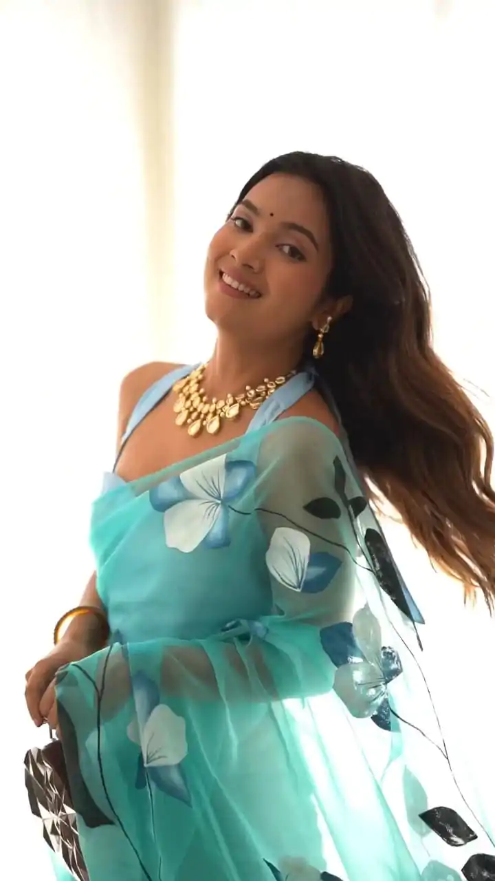 SC 407Sky Blue Color Soft Organza Silk Ready To Wear Saree Casual, Wedding, Festive, Events . Expected Delivery  4-6 Working Days @1599/- only                                                                                                                                           | Embroidered Sarees, Bollywood Sarees, Creative Sarees, Designer Sarees, Ethnic Saree, Modern Digital sarees, Party Wear Sarees, Sarees