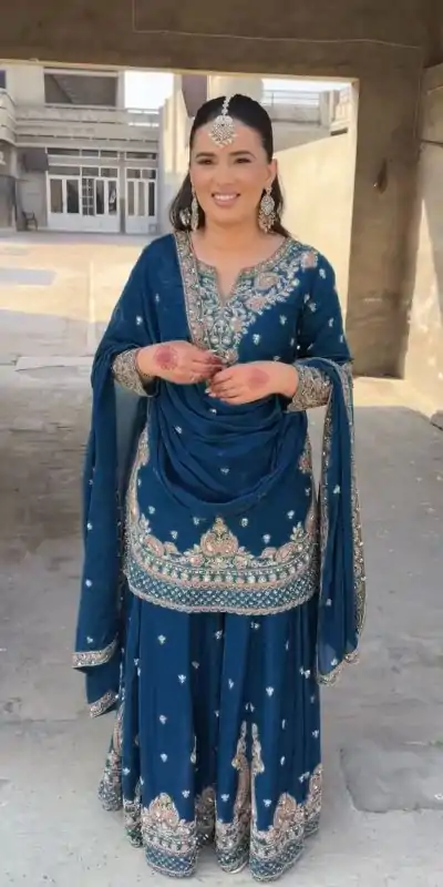 RTC 5852 Royal Blue Color Chinon Silk Thread Sequence Work Salwar Suit Casual, Wedding, Festive, Events . Expected Delivery  4-6 Working Days @2099/- only      | Casual Suits, Jump Suits, Creative suits, Designer Suits, Palazzo Suits, Party Wear Suits, Patiala Suits, Salwar suit, Straight Suits