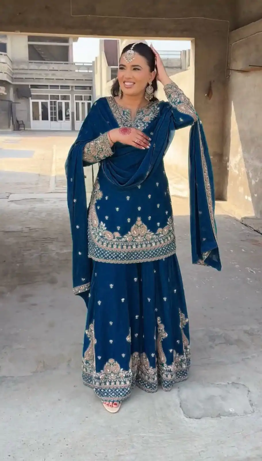 RTC 5852 Royal Blue Color Chinon Silk Thread Sequence Work Salwar Suit Casual, Wedding, Festive, Events . Expected Delivery  4-6 Working Days @2099/- only      | Casual Suits, Jump Suits, Creative suits, Designer Suits, Palazzo Suits, Party Wear Suits, Patiala Suits, Salwar suit, Straight Suits