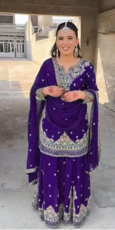 RTC 5852 Violet Color Chinon Silk Thread Sequence Work Salwar Suit Casual, Wedding, Festive, Events . Expected Delivery  4-6 Working Days @2099/- only      | Casual Suits, Jump Suits, Creative suits, Designer Suits, Palazzo Suits, Party Wear Suits, Patiala Suits, Salwar suit, Straight Suits