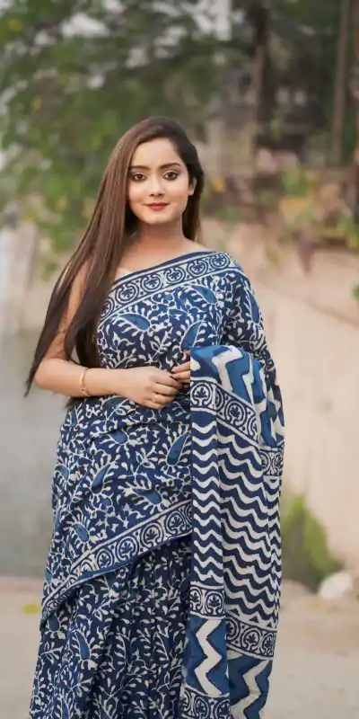 SC 404 Blue Color Soft Linen Silk Digital Print Saree Casual, Wedding, Festive, Events . Expected Delivery  4-6 Working Days @1599/- only                                                                                                                                           | Embroidered Sarees, Bollywood Sarees, Creative Sarees, Designer Sarees, Ethnic Saree, Modern Digital sarees, Party Wear Sarees, Sarees