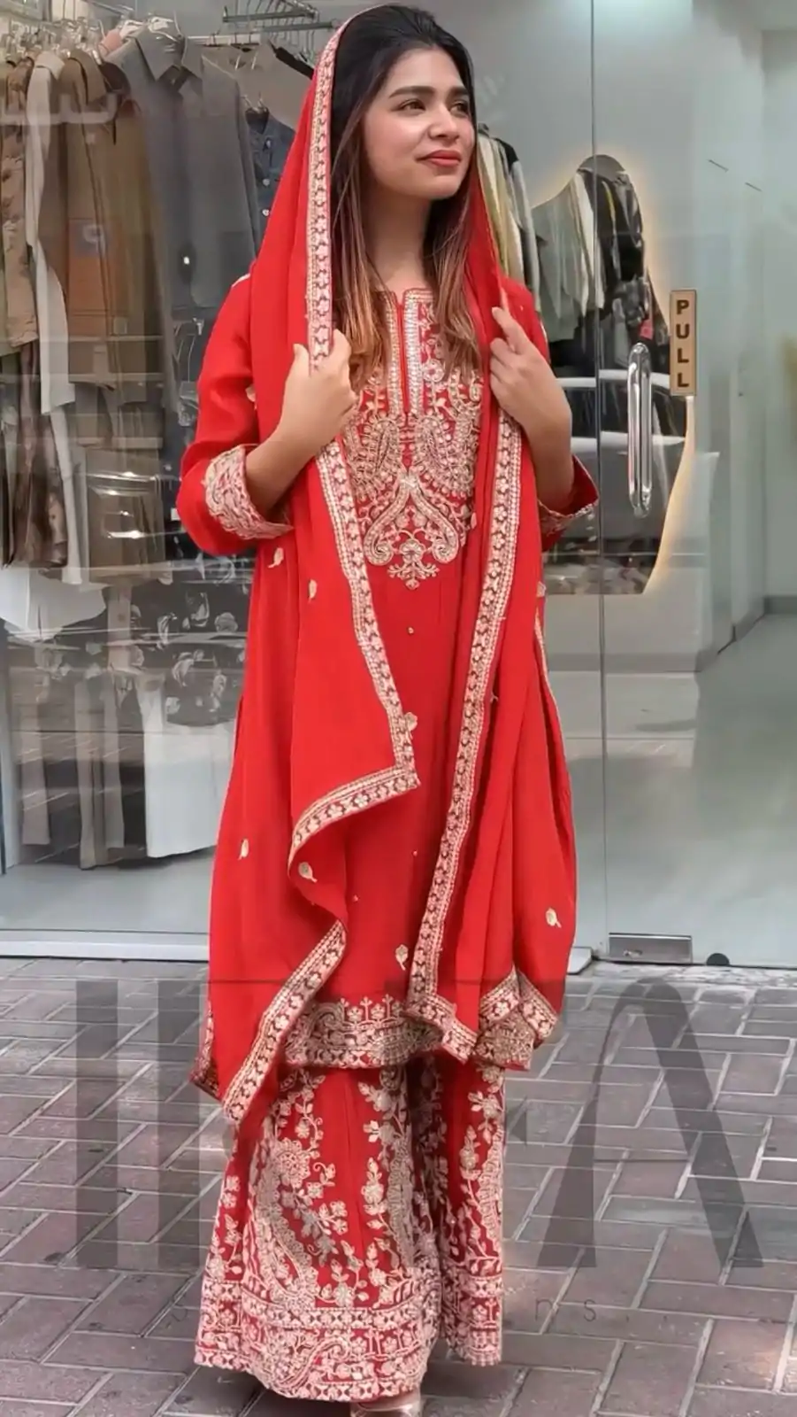 VLM 271 Red Color Chinon Silk With Embroidery Work Salwar Suit Casual, Wedding, Festive, Events . Expected Delivery  4-6 Working Days @2149/- only      | Casual Suits, Jump Suits, Creative suits, Designer Suits, Palazzo Suits, Party Wear Suits, Patiala Suits, Salwar suit, Straight Suits